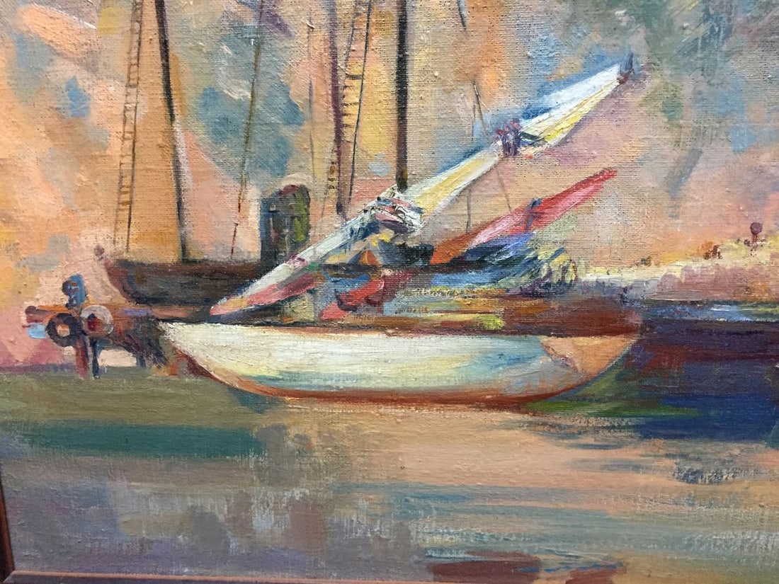 Oil painting Ships original picture painter - 4