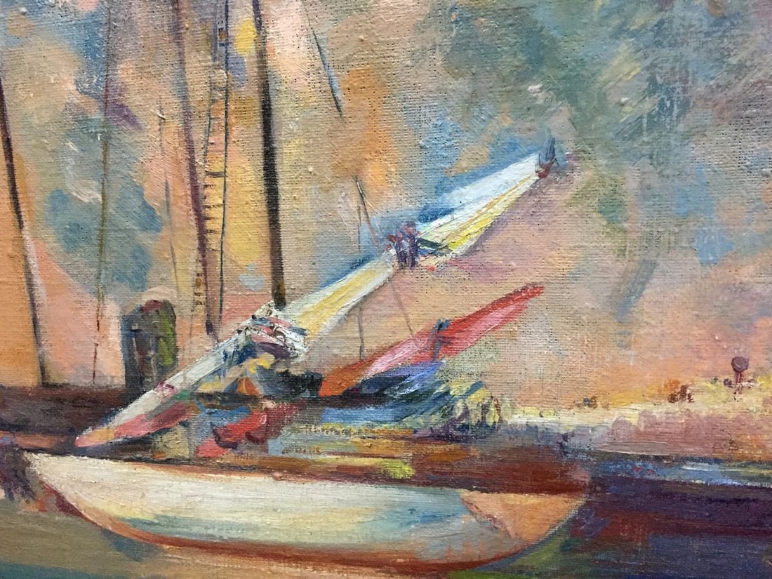 Oil painting Ships original picture painter - 6