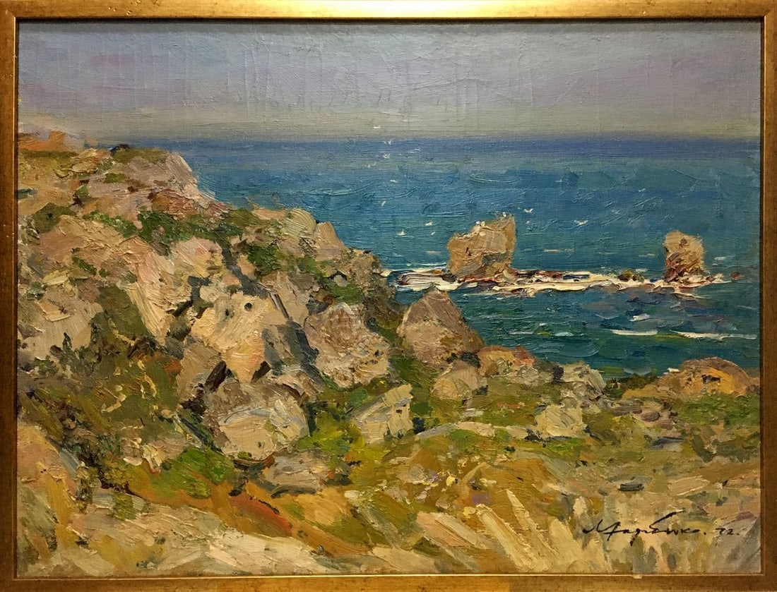 Oil painting Stone coast Khodchenko Lev Pavlovich (1 of 10)