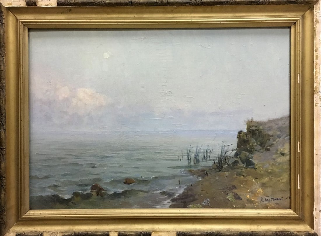 Oil painting Landscape Bezugly Daniil Ivanovich: №Vern 867 *** ABOUT THIS PAINTING *** * TITLE: "Landscape" * ARTISTS: Bezugly Daniil Ivanovich * SIZE: 100x70 cm/'39.37x27.55 inches' * MEDIUM: oil, canvas * HAND PAINTED: Original painting from