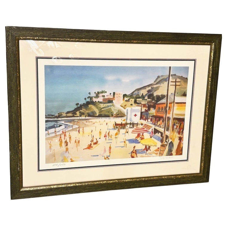 Milford Zornes "Main Beach Laguna" Lithograph Limited 236 of 250 Signed, Framed - 2