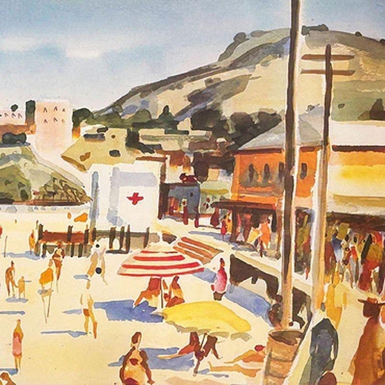 Milford Zornes "Main Beach Laguna" Lithograph Limited 236 of 250 Signed, Framed - 4