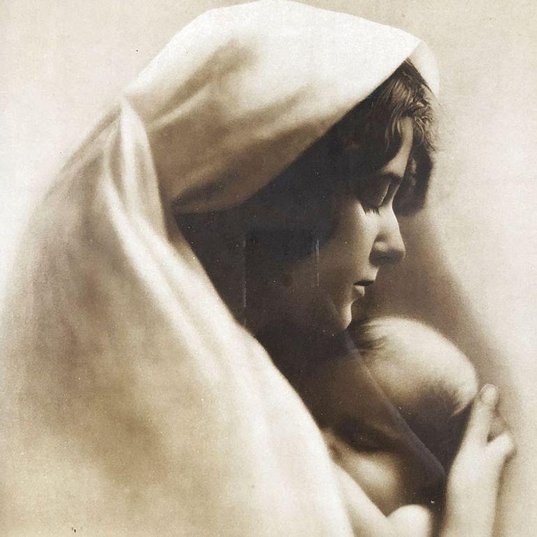 Madonna Mother Child Framed Lithograph Print by WH Partridge, Circa 1900 - 3