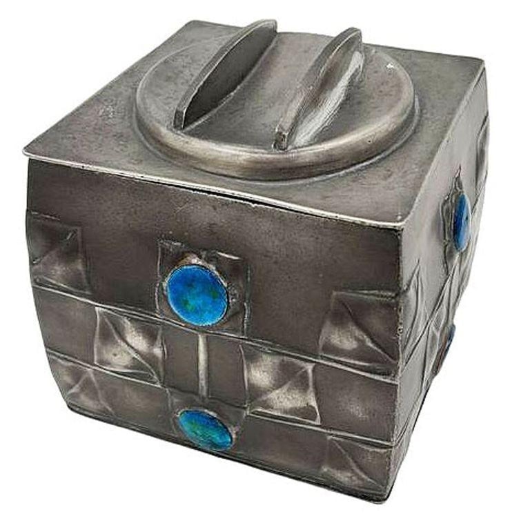 Rare Arts and Crafts #0194 Tudric Pewter Box by Archibald Knox for Liberty and Co - 6