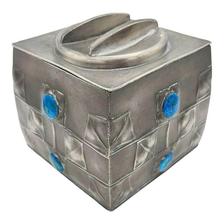 Rare Arts and Crafts #0194 Tudric Pewter Box by Archibald Knox for Liberty and Co - 7