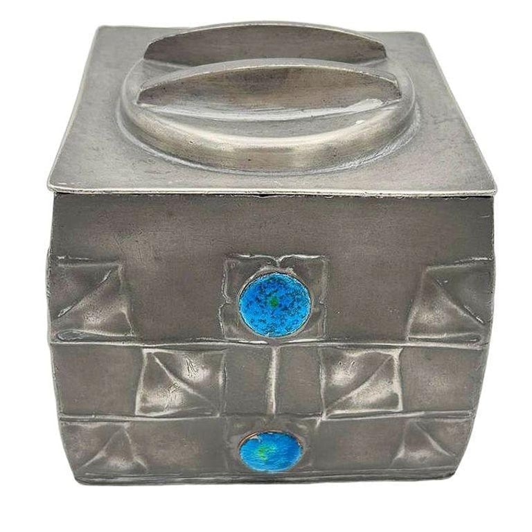 Rare Arts and Crafts #0194 Tudric Pewter Box by Archibald Knox for Liberty and Co - 8