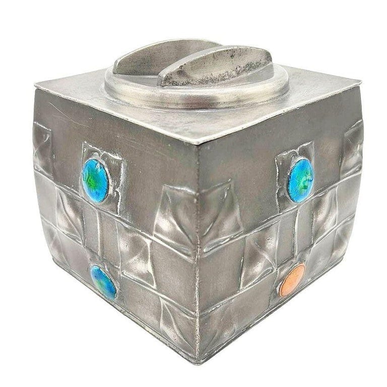 Rare Arts and Crafts #0194 Tudric Pewter Box by Archibald Knox for Liberty and Co - 9
