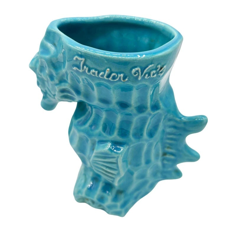 Modernist Ceramic Trader Vic's Hawaii Seahorse Tiki Mug, Salt and Pepper Set - 3