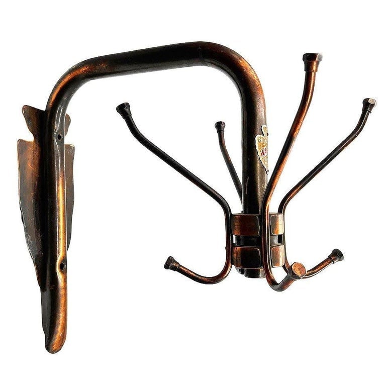 Japanned Wall Tree Copper Flashed Brass Rotating Wall Coat Rack by Peedee - 3
