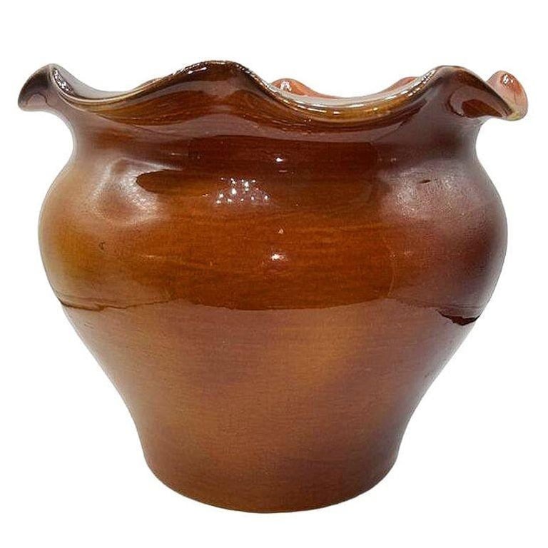 Late Victorian American Art Pottery Floral Louwelsa JardiniÃ¨re Planter by Weller - 4