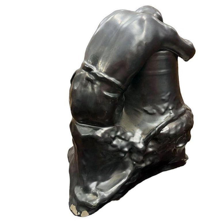 Italian "Pensatore Campana" The Tinker Auguste Rodin Style Terracotta Sculpture - 5