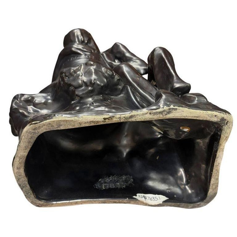 Italian "Pensatore Campana" The Tinker Auguste Rodin Style Terracotta Sculpture - 7