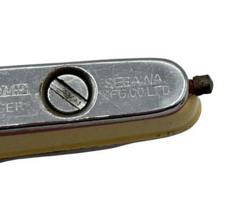 Mid-Century Novelty Sarome Japan Cruise Ship Enameled Lighter, Yellow and Red - 5
