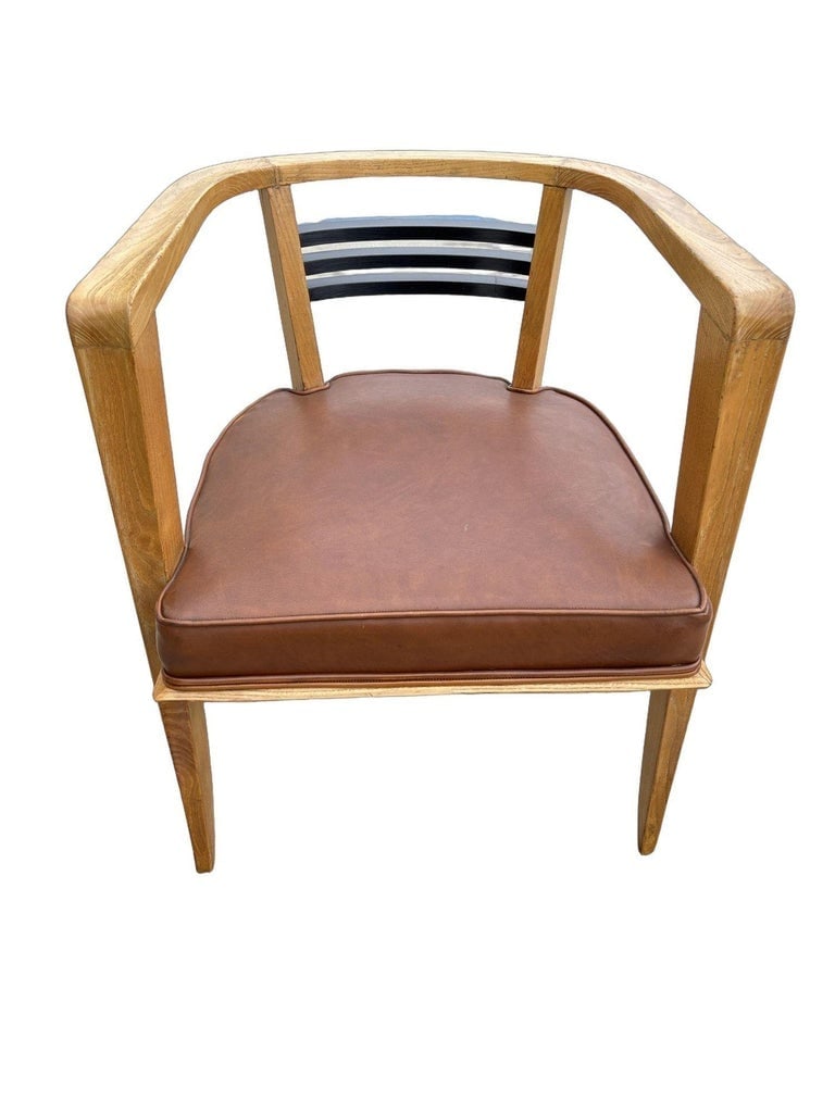 Early Art Deco Modern White Oak Armchair in the style Josef Hoffmann - 4