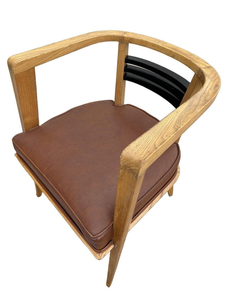 Early Art Deco Modern White Oak Armchair in the style Josef Hoffmann - 7