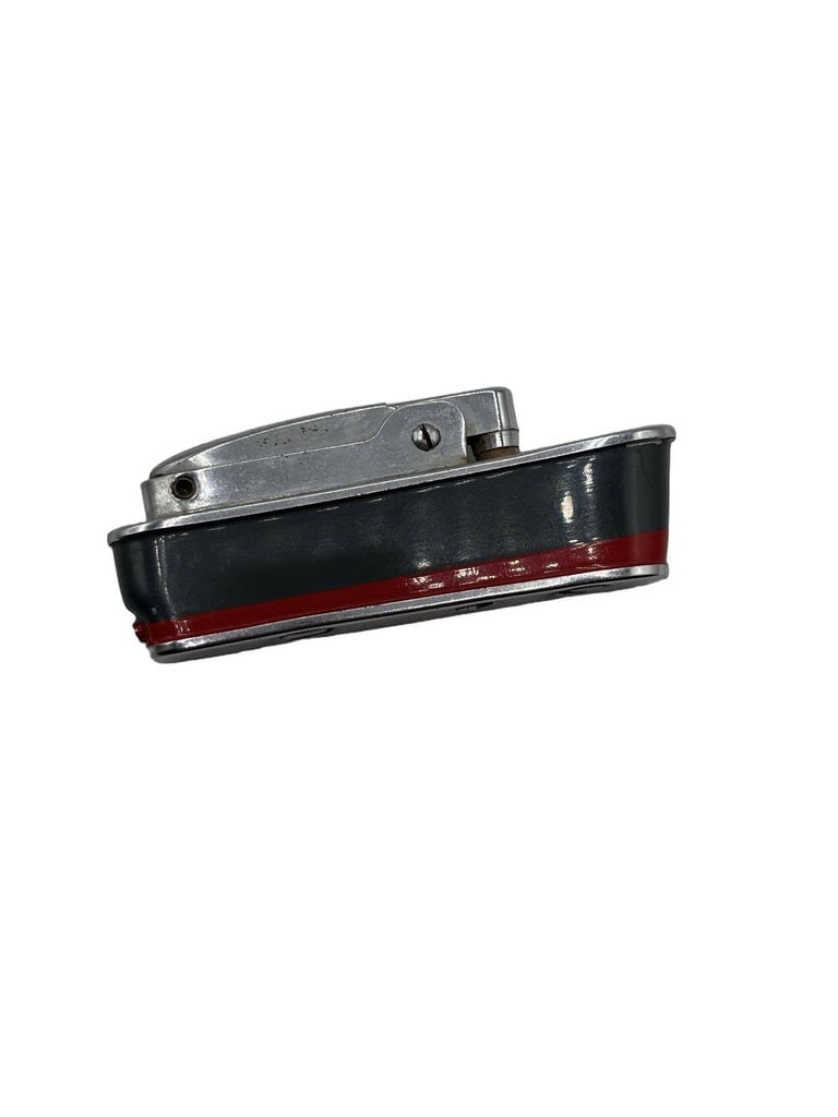 Mid-Century Novelty Sarome Japan Cruise Ship Enameled Lighter, Gray and Red - 6