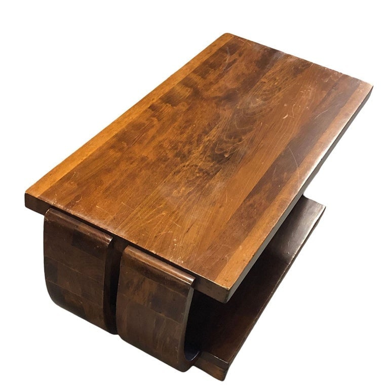 Geometric Art Deco Coffee Table by Gilbert Rohde for Brown Saltman - 5