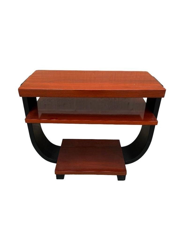 2-Tone Geometric Art Deco Side and Coffee Table by Gilbert Rohde for Brown Saltman - 10