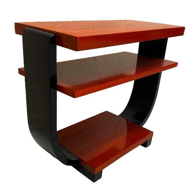 2-Tone Geometric Art Deco Side and Coffee Table by Gilbert Rohde for Brown Saltman - 11