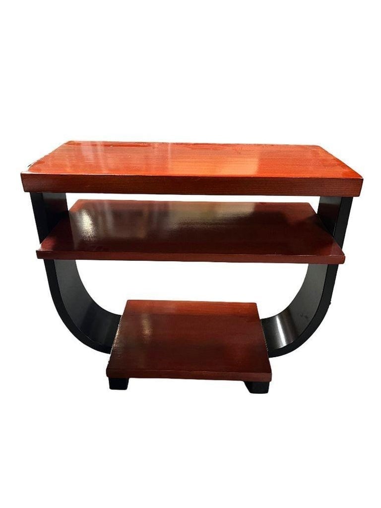 2-Tone Geometric Art Deco Side and Coffee Table by Gilbert Rohde for Brown Saltman - 8