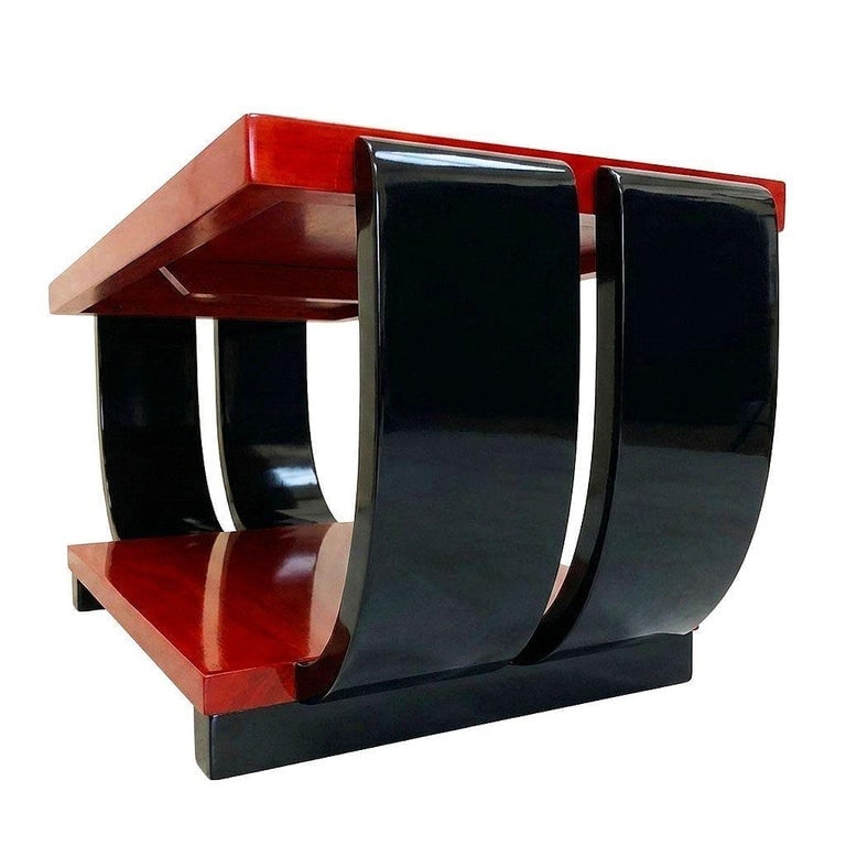 Two-Tone Art Deco Side and Coffee Tables Pair by Gilbert Rohde for Brown Saltman - 5