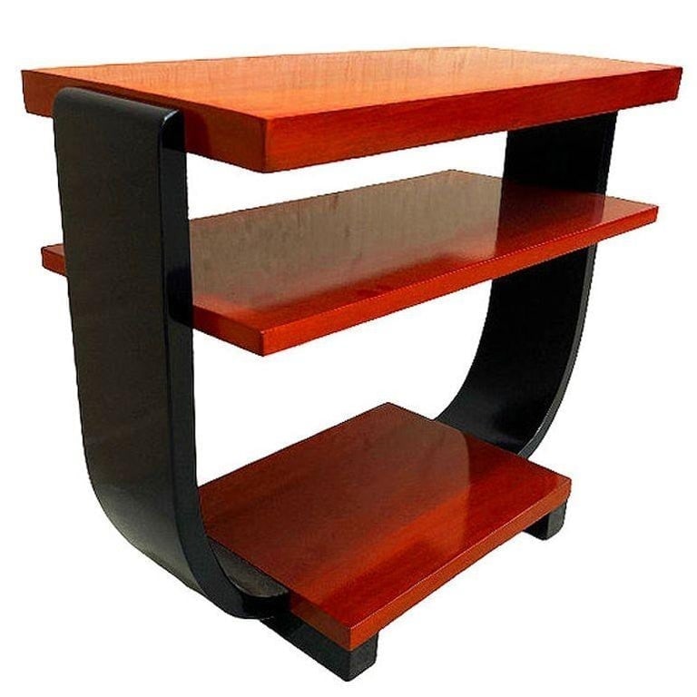 Two-Tone Geometric Art Deco Side Table by Gilbert Rohde for Brown Saltman, Pair - 5