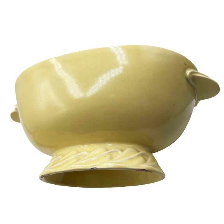 Mid-Century California Pottery Yellow Casserole Dish w/ Lid by Vernon Kilns - 10