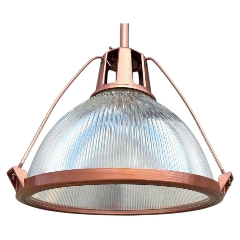 Mid Century Holophane Pendant Ceiling Light Copper-tone Finish (1 of 8)
