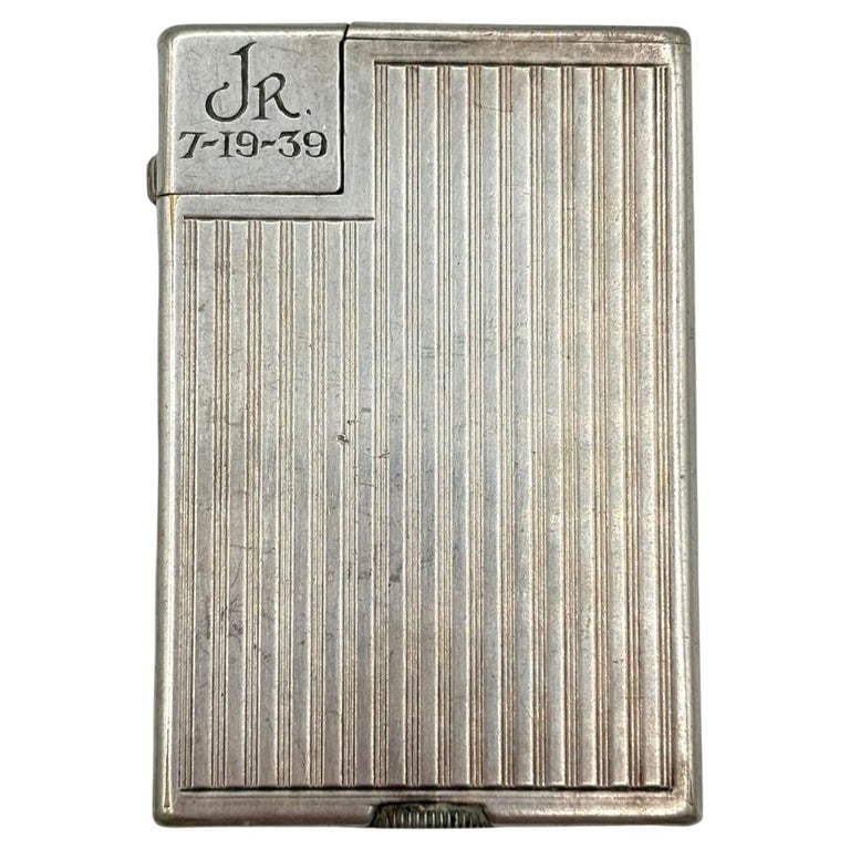 Swiss Art Deco Silver Plated " Handy" Pocket Lift Arm Lighter by Dunhill (1 of 9)