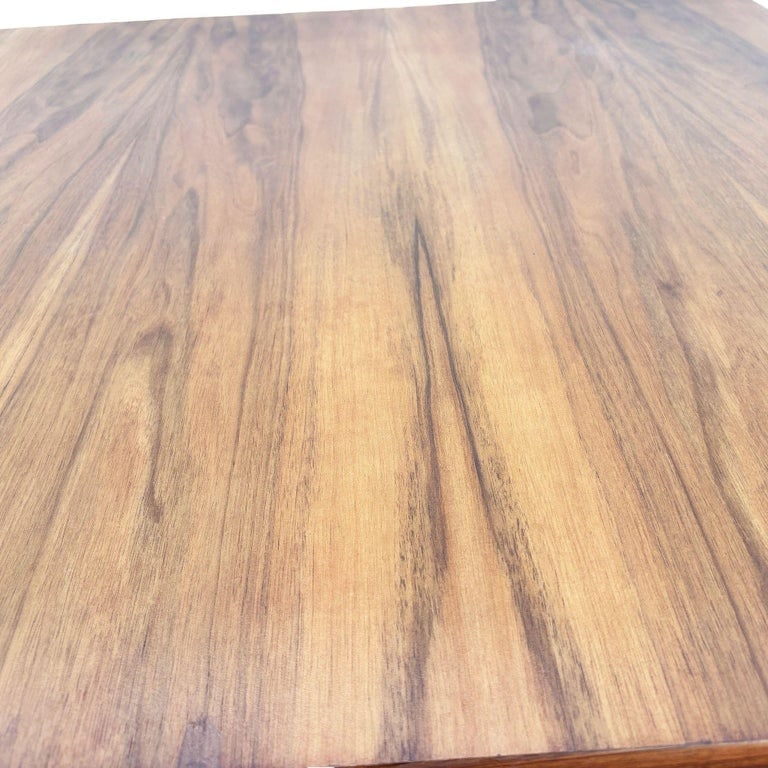 Art Deco Geometric Walnut Dining Table Desk Inspired by Charles Dudouyt - 12