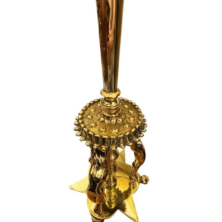 1920 Brass Figural figure Art Deco Flapper Table Lamp by Frankart w/ Shade - 7