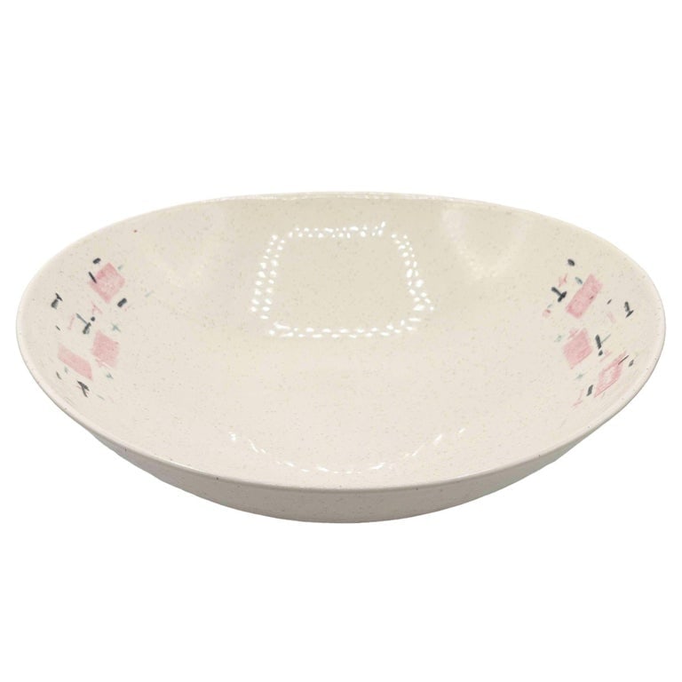 110 Piece "Tickled Pink" Serverware Dinner Plate Platter Bowl Set By Vernonware - 14