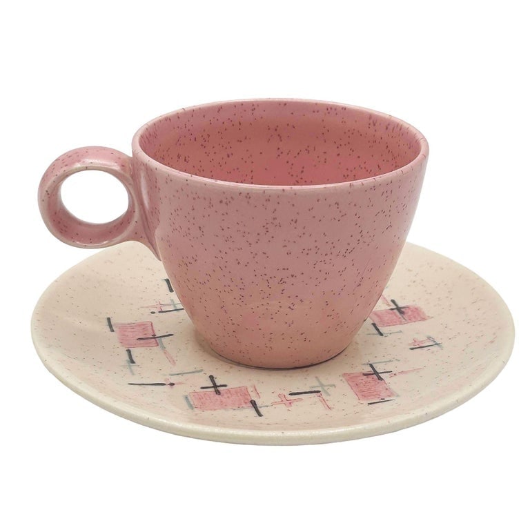 110 Piece "Tickled Pink" Serverware Dinner Plate Platter Bowl Set By Vernonware - 17