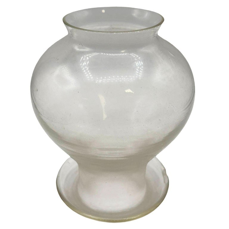 Victorian Clear Glass Oil Lamp Fluted Hurricane Shade - 5