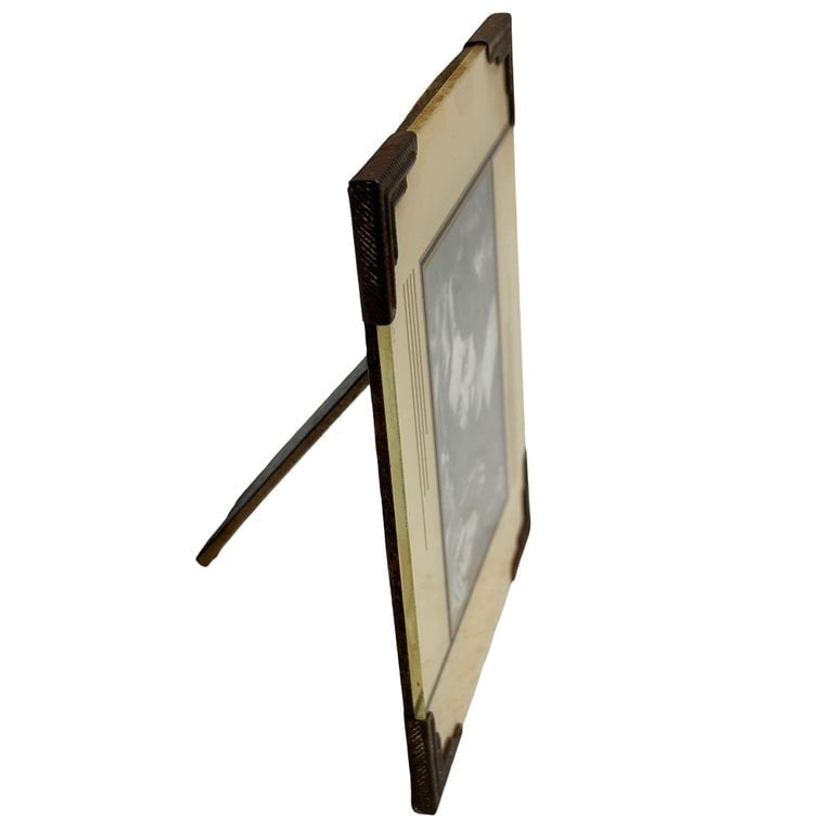 1920s Art Deco Reverse Painted Glass Picture Frame 4x6 - 5