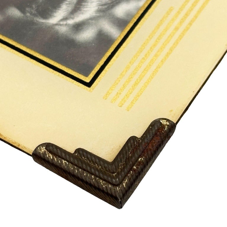 1920s Art Deco Reverse Painted Glass Picture Frame 4x6 - 6