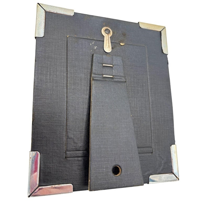 1920s Art Deco Reverse Black and Gold Painted Glass Picture Frame 5x6 - 5