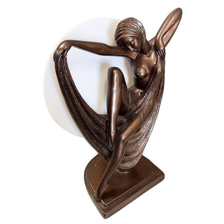 Art Deco Style figure Flapper Lamp by Crosa for Widdop Bingham and Co Ltd - 2