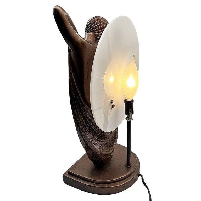 Art Deco Style figure Flapper Lamp by Crosa for Widdop Bingham and Co Ltd - 6