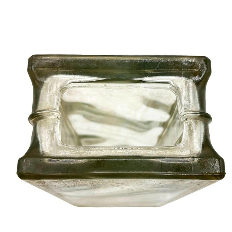 1970 Brutalist Postmodern Tallboy Glass Block Table Vase, West Germany - 6