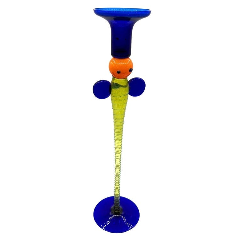 Czechoslovakian Bohemia Art Glass Butterfly Candlestick Holder by Jiri Sugajek - 2