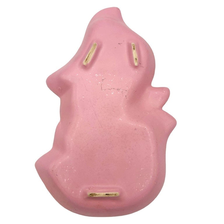 Large California Pottery Pink Candy Dish with Speckled Gold Accent - 2
