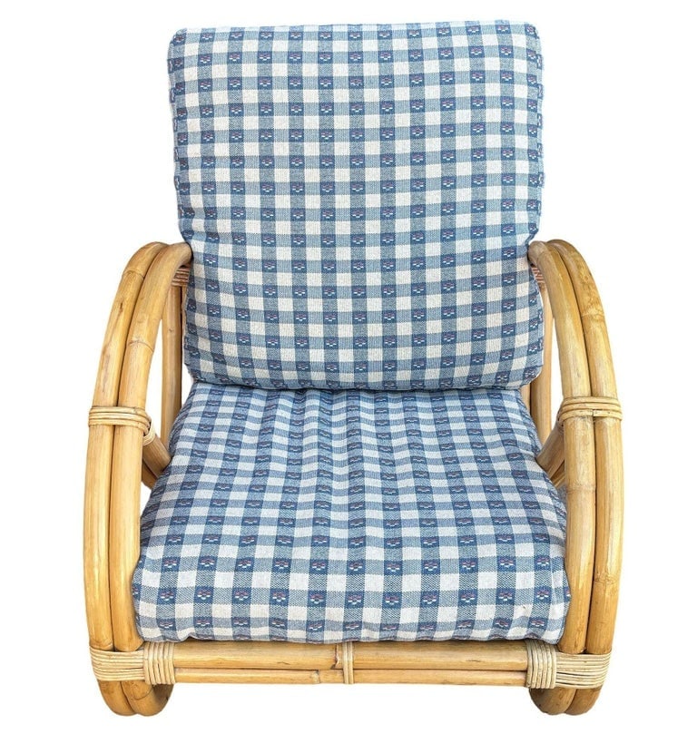 Restored Mid-century Double Strand Full Round Rattan Lounge Chair - 2