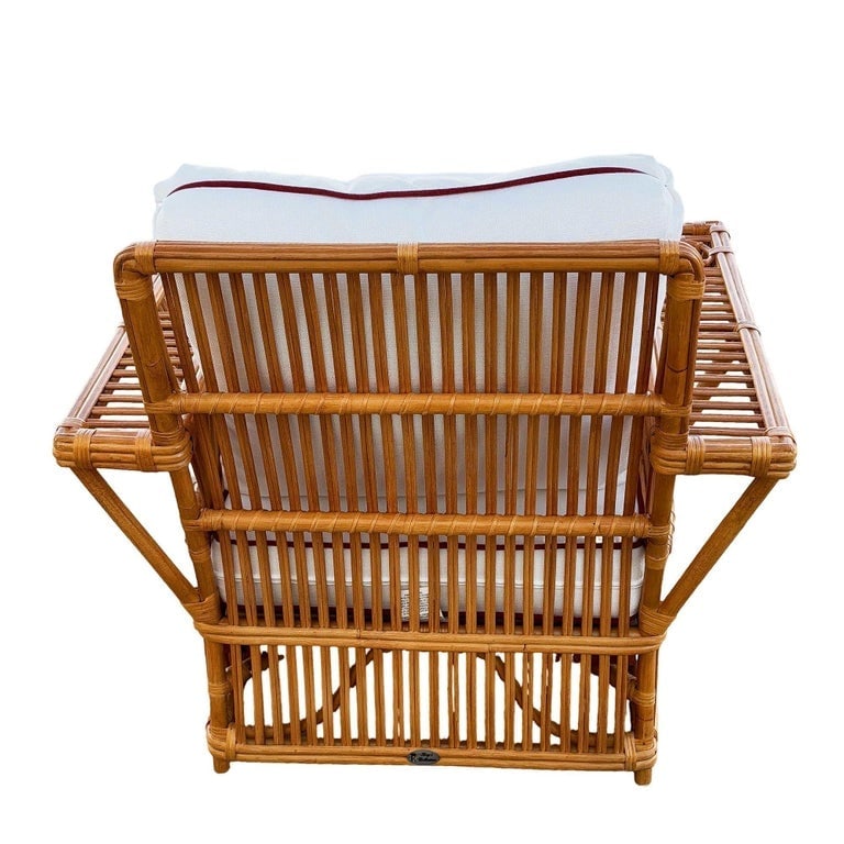 Deco Style "Presidents" Stick Reed Rattan Nantucket Sofa/Lounge Living Room Set - 9