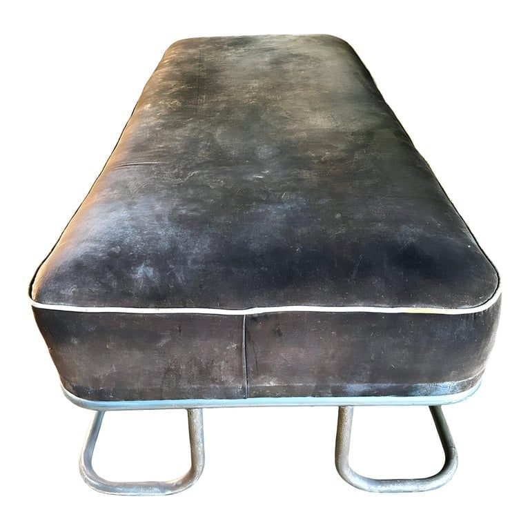 Art Deco "Steamer" Chromed Steel and Velvet Lounge/Daybed by Kem Weber for Lloyd - 2