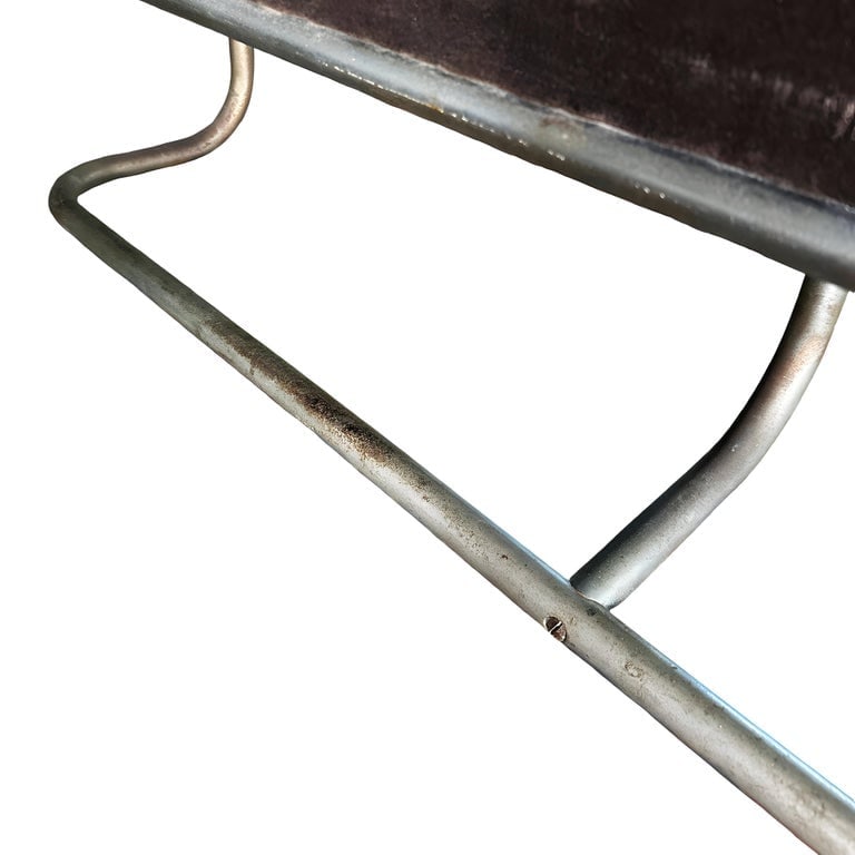 Art Deco "Steamer" Chromed Steel and Velvet Lounge/Daybed by Kem Weber for Lloyd - 8