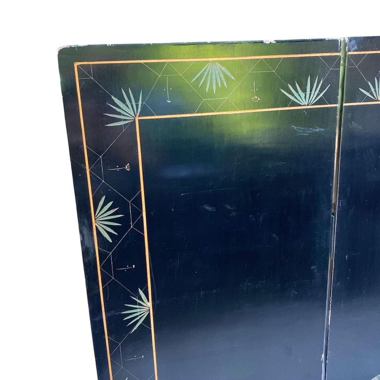 MCM Chinese Export Hand Gilded 6-Panel Geese Coromandel Screen Room Divider - 18