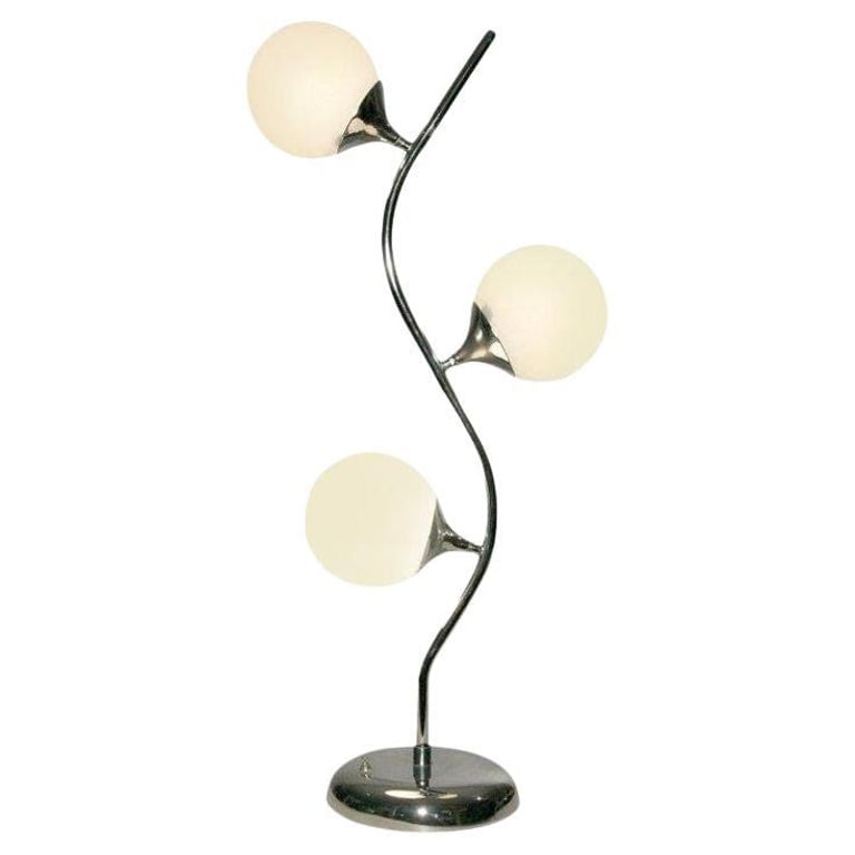 Chrome Post-modern Vine-Like Table Lamp in the Manner of Robert Sonneman (1 of 5)