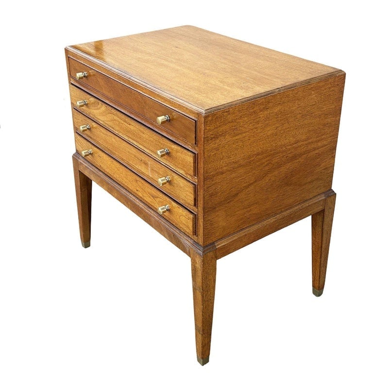 Rare MCM Danish Modern Mahogany Chest of 4 Side Table Stands by Frits Henningsen - 4