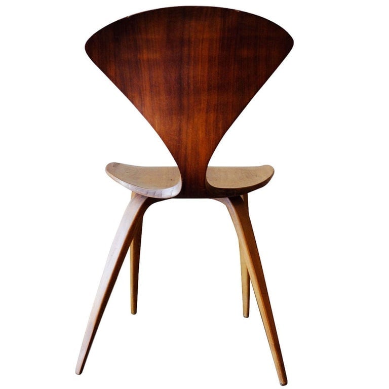 MCM Sculptural Bent Walnut Dining Chairs by Norman Cherner for Plycraft Set of 4 - 4